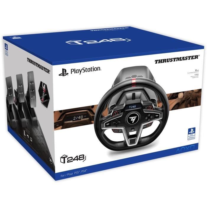 THRUSTMASTER T248 Volant de Course et Pédales Magnétiques, PS5, PS4, PC