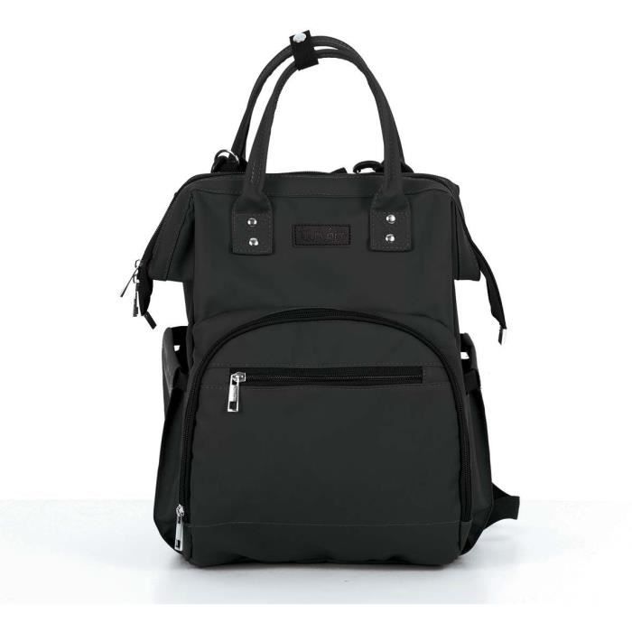 Sac a langer TINEO CLASSIQUE - Forme Sac a dos - Imperméable - Noir