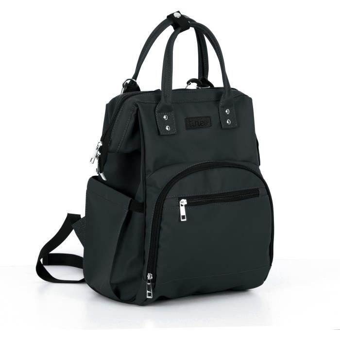 Sac a langer TINEO CLASSIQUE - Forme Sac a dos - Imperméable - Noir