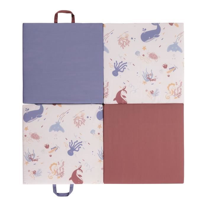 Tapis Malin Trésors de l'océan 3 en 1 - Evolutif - Déhoussable - 120x120x5 cm