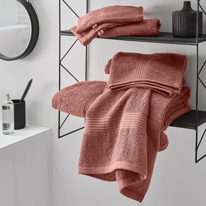 TODAY Essential - Maxi drap de bain 90x150 cm 100% Coton coloris terracotta