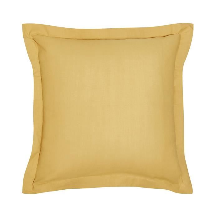 Taie d'oreiller TODAY Essential - 63 x 63+5 cm - 100% Coton uni - Ocre