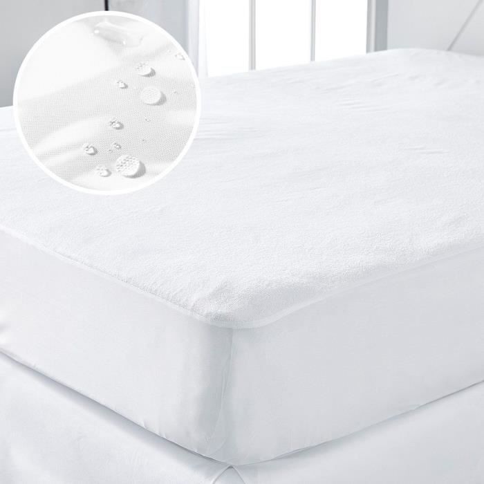 Protège matelas imperméable - TODAY - Essential - Pour lit 2 personnes - 90 x 190 cm - Anti-acarien