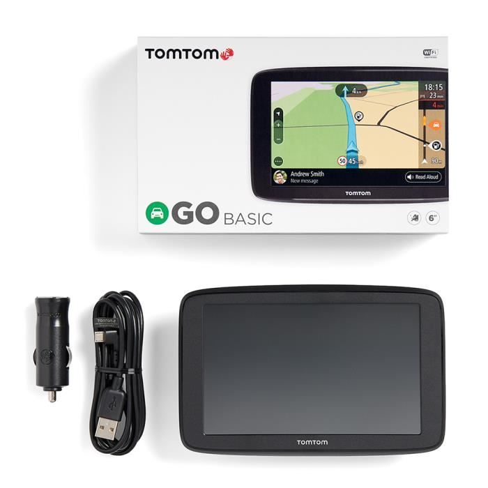 GPS auto TomTom GO Basic 6'' - Cartographie Europe 49 - Wi-Fi intégré