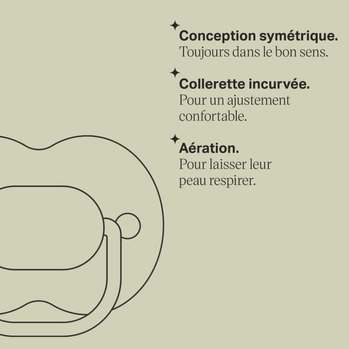 Sucettes - TOMMEE TIPPEE - 6-18 Mois - Lot de 6 - Forme Orthodontique Symétrique, Silicone sans BPA