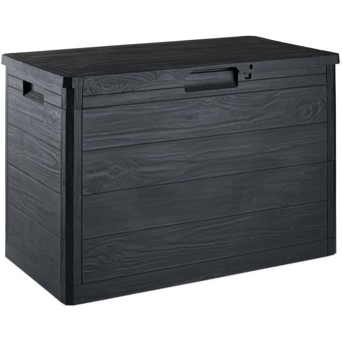 Toomax - Coffre de rangement en résine 160 litres gris Woody's 77,5 x 44,5 x 52,7 cm