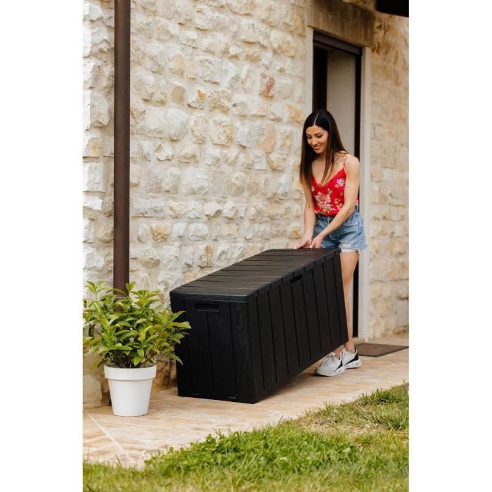 Coffre de jardin BRAVO - Résine - Capacité 270L - Anthracite