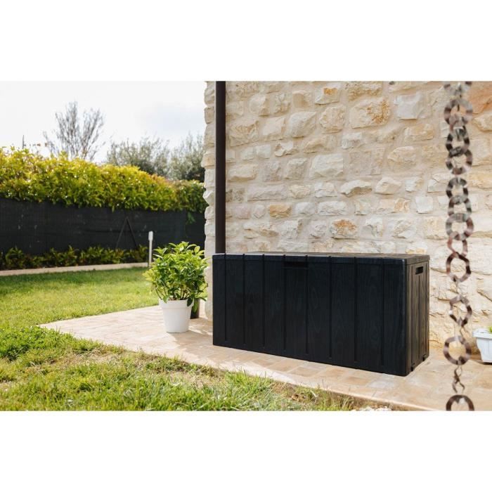 Coffre de jardin BRAVO - Résine - Capacité 270L - Anthracite