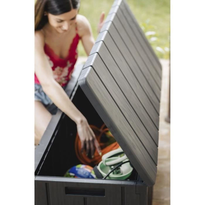 Coffre de jardin BRAVO - Résine - Capacité 270L - Anthracite