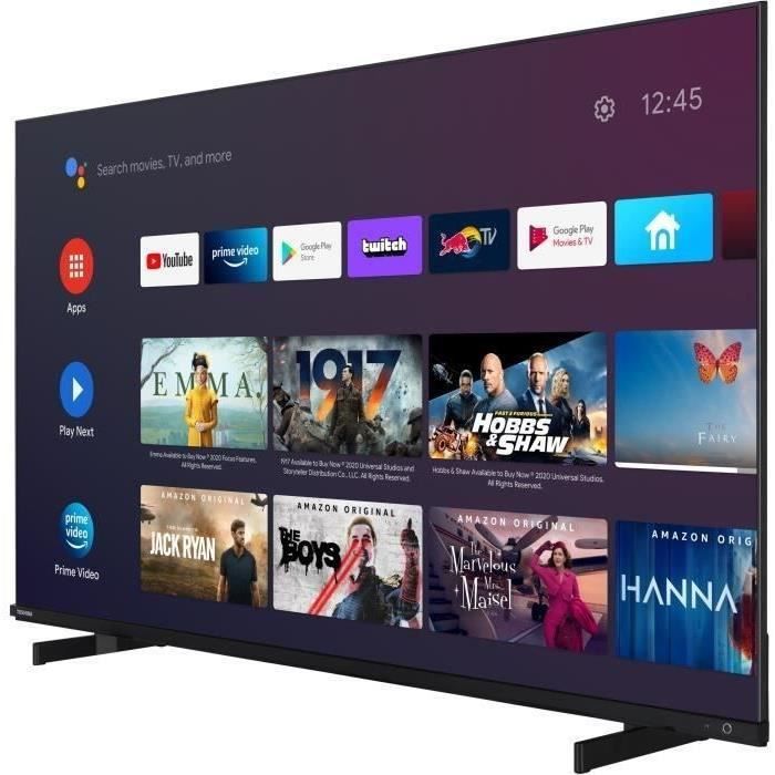 TOSHIBA 43QA4263DG - TV QLED 43'' (108 cm) - 4K UHD 3840x2160 - Dolby Vision - Smart TV Android - 3xHDMI