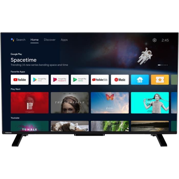 TOSHIBA 50UA2363DG - TV LED 50'' (126 cm) - 4K UHD 3840x2160 - Dolby Vision - TV connectée Android - 3xHDMI - WiFi