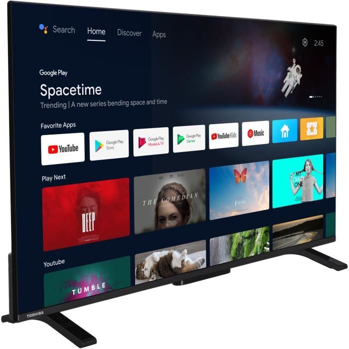 TOSHIBA 50UA2363DG - TV LED 50'' (126 cm) - 4K UHD 3840x2160 - Dolby Vision - TV connectée Android - 3xHDMI - WiFi