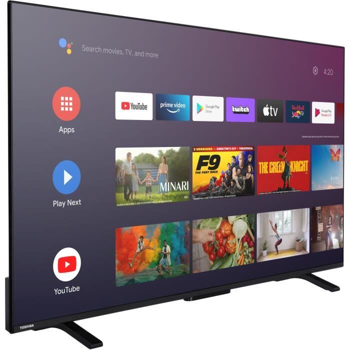 TOSHIBA 55UA2363DG - TV LED 55'' (140 cm) - 4K UHD 3840x2160 - Dolby Vision - TV connecté Android - 3xHDMI - WiFi