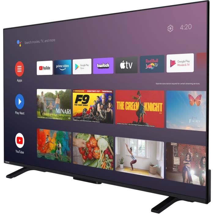 TOSHIBA 55UA2363DG - TV LED 55'' (140 cm) - 4K UHD 3840x2160 - Dolby Vision - TV connecté Android - 3xHDMI - WiFi