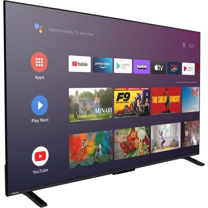 TOSHIBA 65UA2363DG - TV LED 65'' (164 cm) - 4K UHD 3840x2160 - Dolby Vision - TV connecté Android - 3xHDMI - WiFi