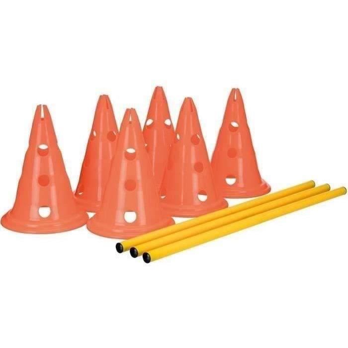 TRIXIE Lot de 3 Activités d'obstacle - Ø 23 × 30 cm - 78 cm - Orange et jaune - Pour chien