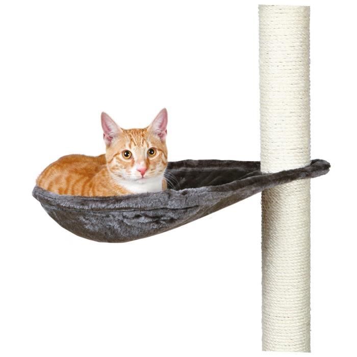 TRIXIE Hamac - Nid XL pour griffoir pour chat gris platinium peluche ø 40 cm