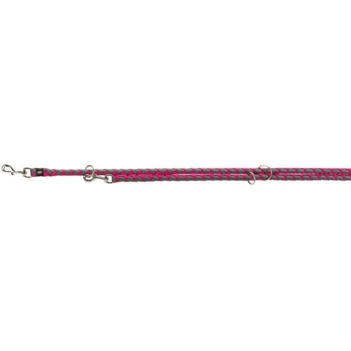 Laisse réglable pour chien TRIXIE Cavo - LXL: 2m - ø 18 mm - Fushia et gris graphite