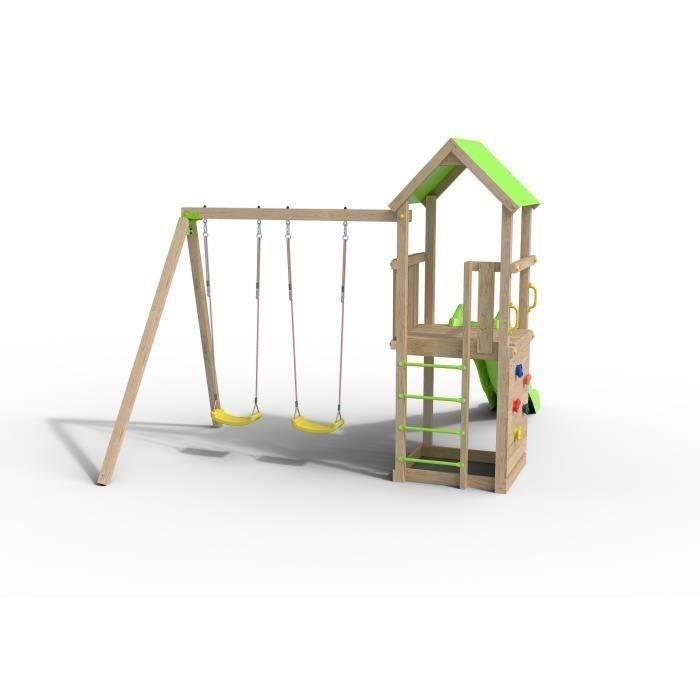 Aire de jeux en bois SMART XPERIENCE TRIGANO - 7 enfants