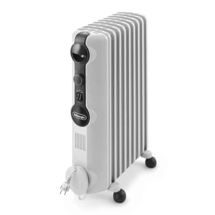 DELONGHI TRRS0920 2000 watts Radiateur bain d'huile - 3 niveaux de puissance - Comfortemp - Real Energy (+35 % de convection)