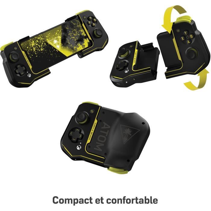 Manette de jeu mobiles Android - Turtle Beach Atom D4X - Bluetooth - Noir/Jaune