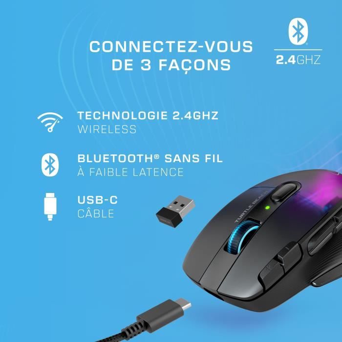 Souris gaming sans fil - TURTLE BEACH - Kone XP Air - Avec station de charge - Noir