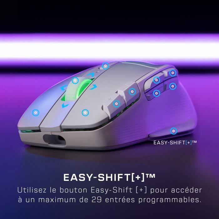 Souris gaming sans fil - TURTLE BEACH - Kone XP Air - Avec station de charge - Blanc