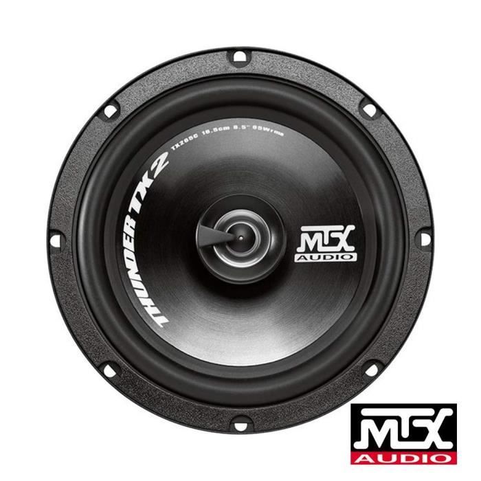 MTX TX265C Haut-parleurs voiture Coaxiaux 16,5cm 2 voies 65W RMS 4O membrane polypropylene