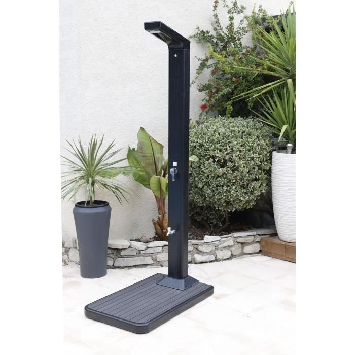 Support de douche solaire UBBINK -  Réserve d'eau 20 litres - Anthracite