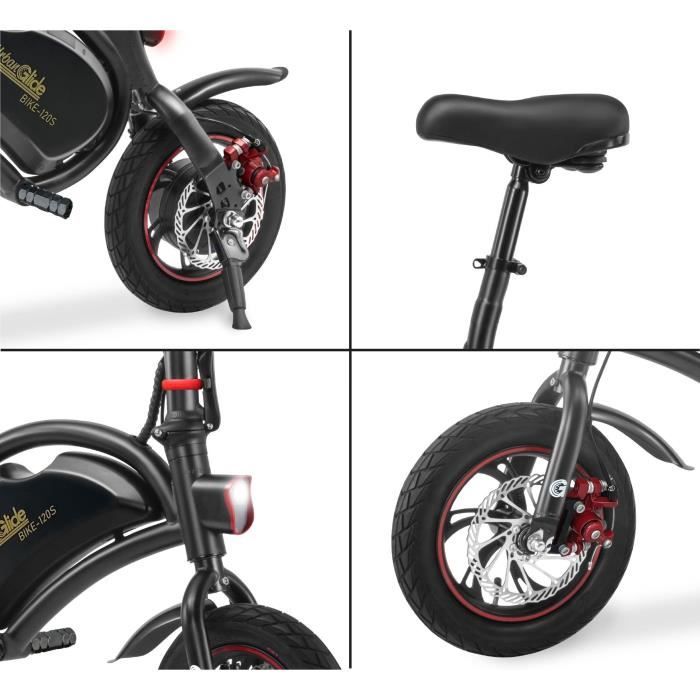 Draisienne électrique - URBANGLIDE - BIKE 120S - 350 W - 12'' - Adulte - Pliable - Noir