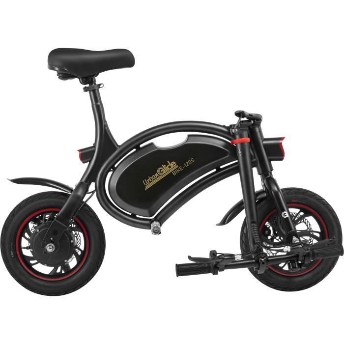 Draisienne électrique - URBANGLIDE - BIKE 120S - 350 W - 12'' - Adulte - Pliable - Noir