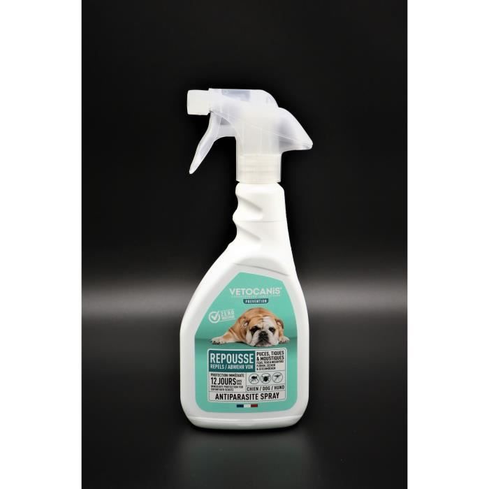 VETOCANIS Spray anti-puces, anti-tiques et anti-moustiques - Pour Chien - 500 ml