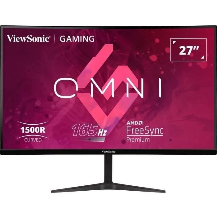 Ecran PC Gamer Incurvé - VIEWSONIC - 27 - VX2718-2KPC-MHD - QHD - Dalle VA - 1 ms - 165 Hz - 2 x HDMI / DisplayPort -