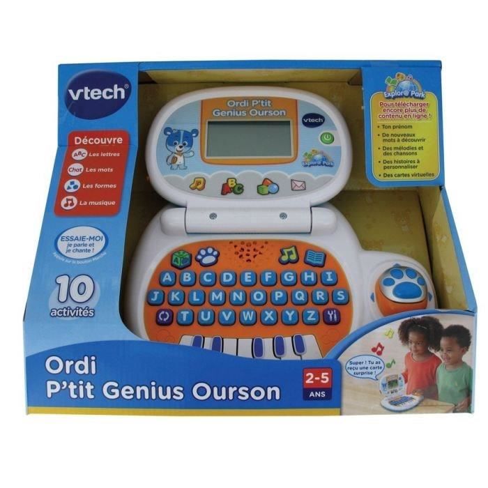 Ordinateur Éducatif Enfant VTECH P'tit Genius Ourson Bleu - Multicolore - Mixte - 24 mois - 2 ans