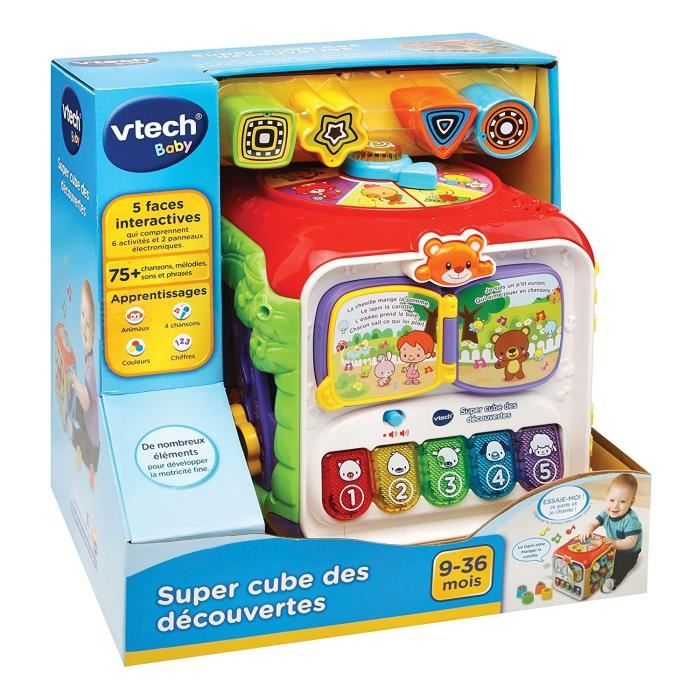 Cube des découvertes interactif VTECH BABY - Multicolore - 10 mélodies et 4 chansons - Mixte - 9 mois et plus