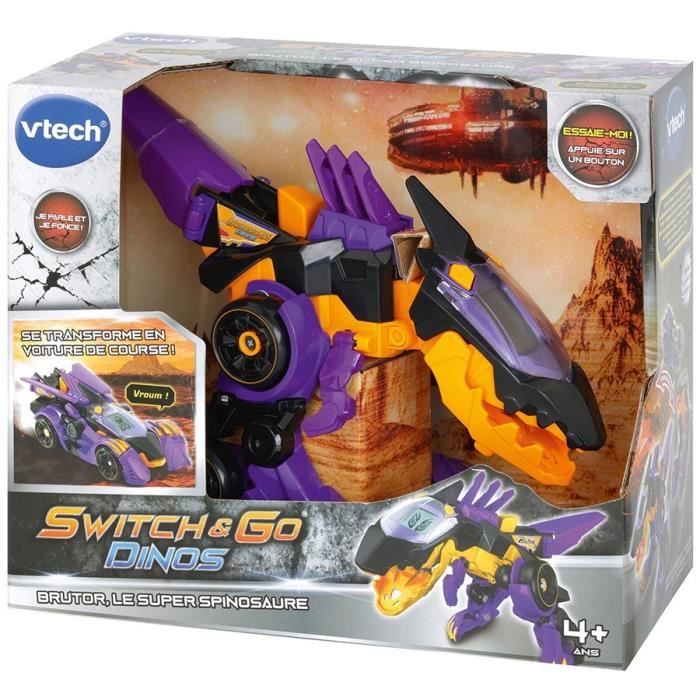 VTECH - Switch & Go Dinos - Brutor, Super Spinosaure - Jouet interactif pour enfant