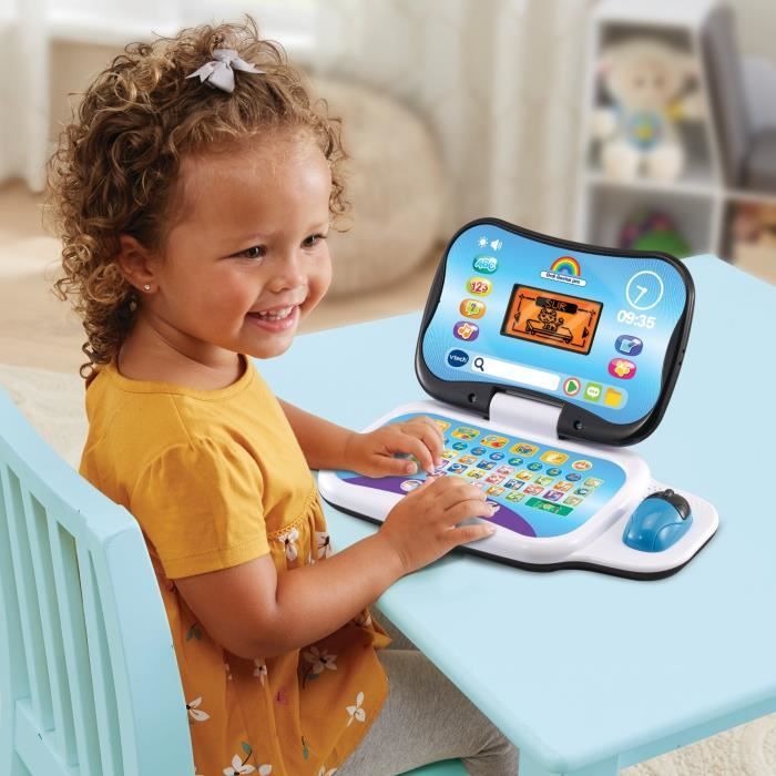 Ordinateur éducatif VTECH ORDI GENIUS PRO NOIR pour enfants de 3 a 7 ans avec souris et 20 activités incluses