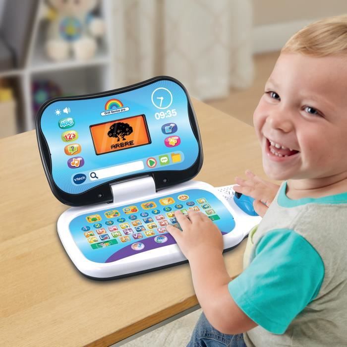 Ordinateur éducatif VTECH ORDI GENIUS PRO NOIR pour enfants de 3 a 7 ans avec souris et 20 activités incluses