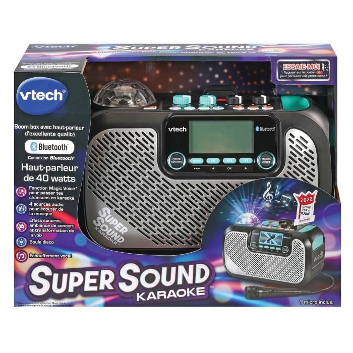 Enceinte Karaoké VTECH - Supersound Karaoke - 40W - Noir et gris - Pour enfants a partir de 14 ans