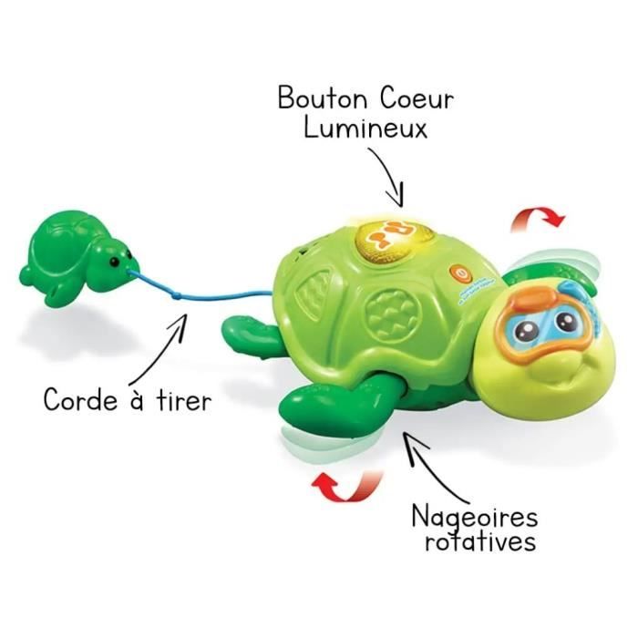 Jouet de Bain - VTECH BABY - Maman Tortue et son Bébé Nageur - Vert - Mixte - 12 mois et plus