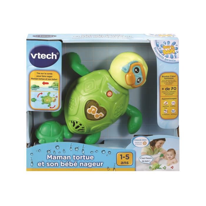 Jouet de Bain - VTECH BABY - Maman Tortue et son Bébé Nageur - Vert - Mixte - 12 mois et plus