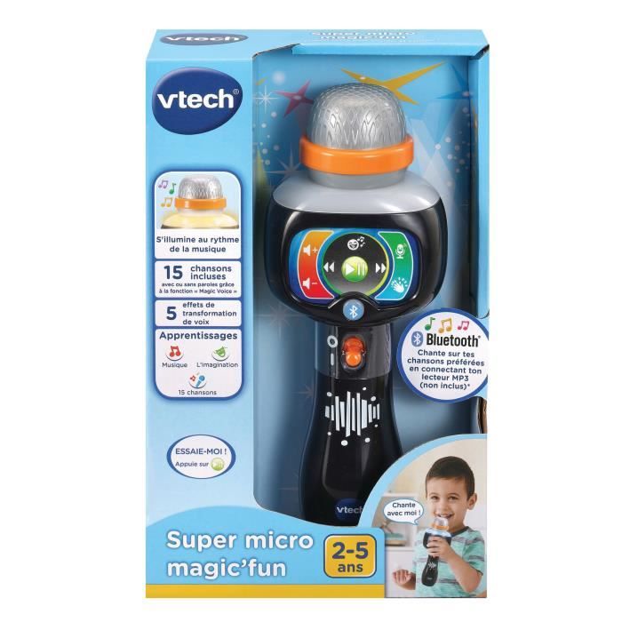 Microphone pour enfant - VTECH - Super Micro Magic'Fun - Bluetooth et effets sonores