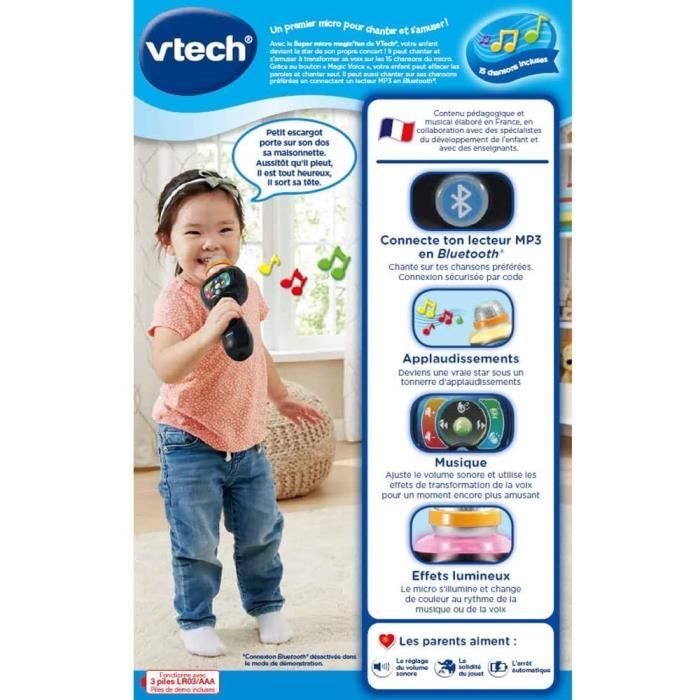 Microphone pour enfant - VTECH - Super Micro Magic'Fun - Bluetooth et effets sonores