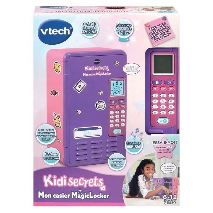 Casier MagicLocker VTECH KidiSecrets rose - 6-12 ans - Code secret a 6 chiffres