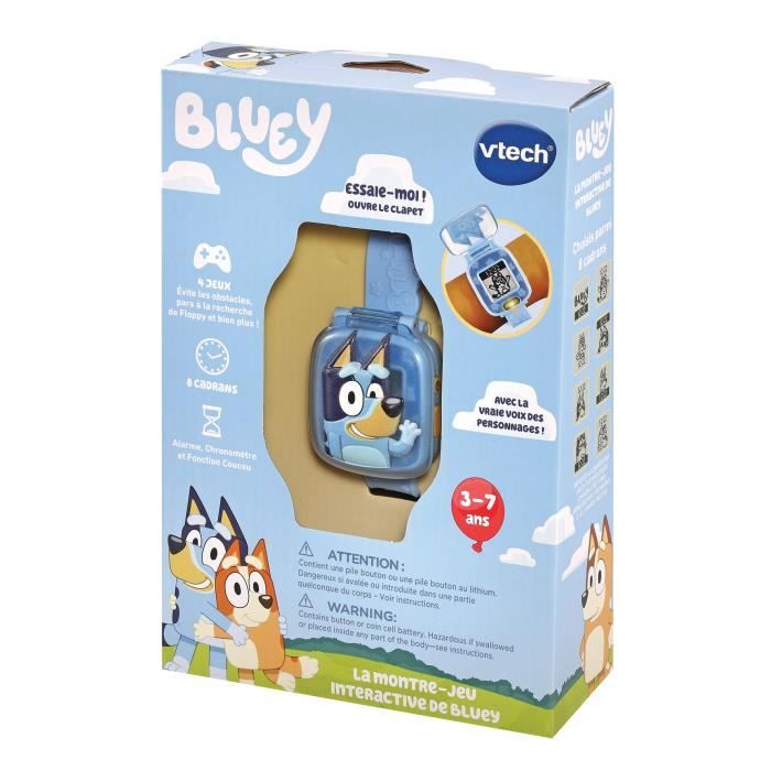 Montre-Jeu Interactive VTECH BLUEY - Blanc - Mixte - A partir de 3 ans - Multicolore - Pour Enfant