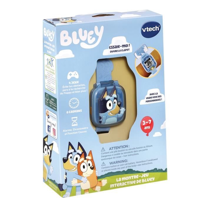 Montre-Jeu Interactive VTECH BLUEY - Blanc - Mixte - A partir de 3 ans - Multicolore - Pour Enfant