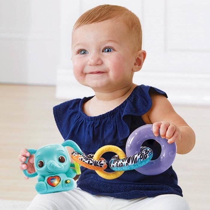 VTECH BABY - Play Green - Nino, Éléphanteau Empilo 3 en 1 (Plastique Bio Sourcé)