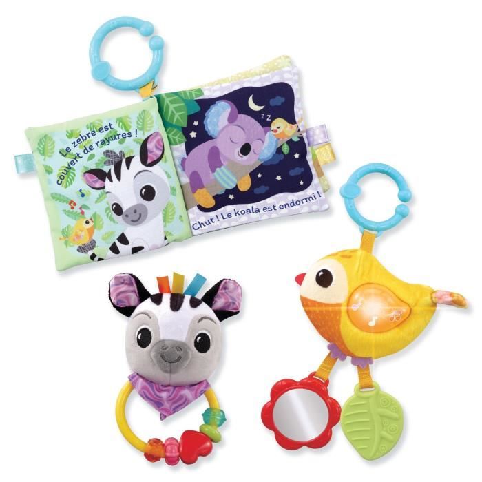 VTECH coffret naissance bébés animaux (bouteilles plastiques recyclées) blanc