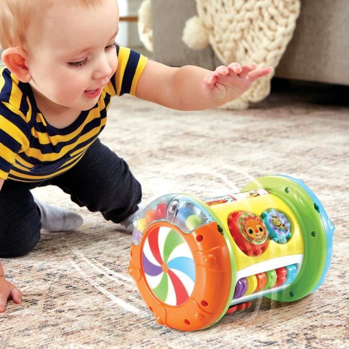 Rouleau d'activités interactif VTECH MAGI ROULEAU TAM-TAM 3 EN 1 pour bébé de 9 a 36 mois - Blanc/Multicolore