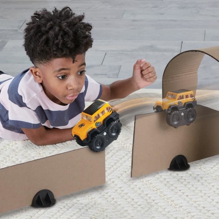 Circuit de course en carton - VTECH - CAR-BOARD RACERS - DINO ADVENTURE - 5 ans + - Marron